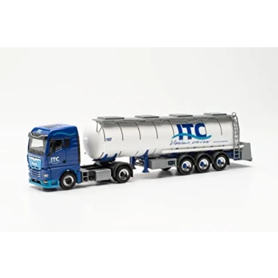 Immagine di herpa modello di camion MAN TGX GM, trattore semirimorchio con cisterna per alimenti, in scala 1:87, diorama, pezzo da collezione, decorazione, Made Germany, plastica