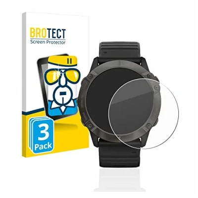 Immagine di brotect Vetro Temperato per Garmin Fenix 6X Pro Pellicola Protettiva (3 Pezzi) Durezza 9H, Anti Graffio