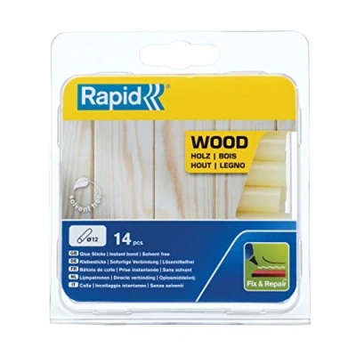 Immagine di Rapid 40107360 Colla in stick da 12 mm per Legno, Giallo