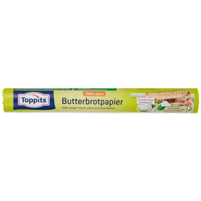 Immagine di Toppits Carta antigrassa di qualità, 1 x 16 m, colore bianco
