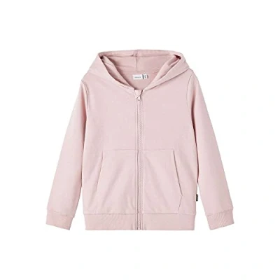 Immagine di Name it Nkfna CARD HOOD UNB NOOS Felpa con zip per bambini, Taglia: 116, Burnished lilac