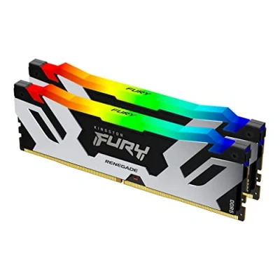 Immagine di Kingston FURY Renegade Nero RGB XMP 96GB 6400MT/s DDR5 CL32 DIMM Memoria Gaming per Computer Fissi (Kit da 2) KF564C32RSAK2 96