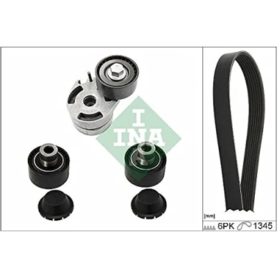 Immagine di INA 529 0186 10 Kit cinghie Poly V Controllare corsa libera generatore ed ev. sostituire PEUGEOT: 206 Hatchback, SW, FORD: FIESTA 5