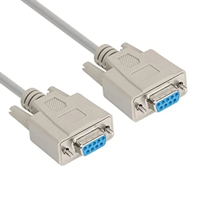 Immagine di Cablepelado Cavo seriale RS232 DB9 femmina femmina, 1,8 metri, colore grigio