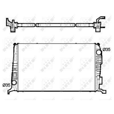 Immagine di NRF 53138 Radiatore motore Alluminio 628 368 26 Alette di raffreddamento saldate DACIA: Duster SUV