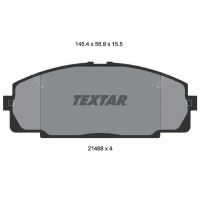 Immagine di TEXTAR 2146801 Kit pastiglie freno Non predisposto per contatto segnalazione usura