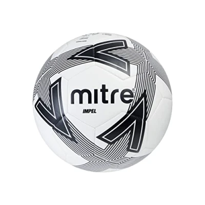 Immagine di Mitre Impel L30P Pallone da calcio, resistente, indeformabile, bianco/nero, 5