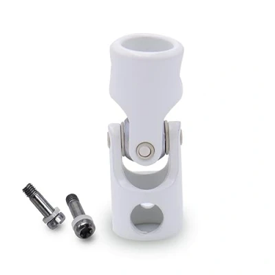Immagine di giunto cardanico Ginocchiera per allenamento a manovella, colore: bianco, con sfera F781E, ø 12 mm, M5, femmina, in acciaio tende e tapparelle, fabbricazione qualità francese