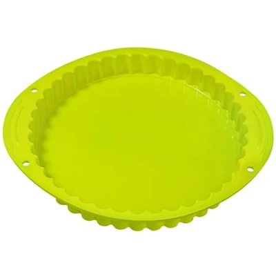 Immagine di webake Stampo Crostata 24cm Teglia in Silicone Professional Antiaderente Stampini per Crostatine Torte Torta di Pane Pancakes Pizza (Verde)
