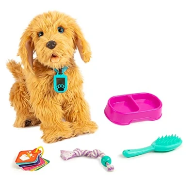 Immagine di Joy Toy Moji, il grande cucciolo di Labradoodle interattivo (lingua tedesco e francese NON in italiano) peluche 35 cm