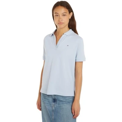 Immagine di Tommy Hilfiger RLX OPEN Placket SS Polo, Donna, Taglia: Medium, Lagune