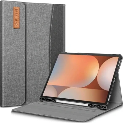 Immagine di FINTIE Custodia per Samsung Galaxy Tab S10+ Plus/S9 FE+ Plus/S9+ Plus 12.4 Pollici con S Pen Holder Multi angli Protettiva Case Tasca Auto Sveglia/Sonno, Grigio