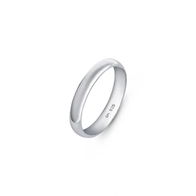 Immagine di Amberta Anello a Fascia in Argento Sterling 925 per Donna: 3.5 mm Donna Misura 16