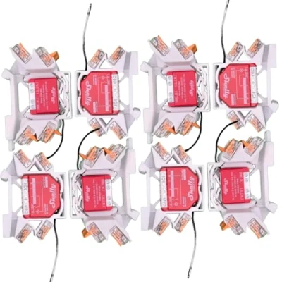 Immagine di 8 pezzi di supporto per tastiere cartaceo Shelly 29 Relè: Plus 1, 1 Mini Gen3, 1PM, 1PM 2PM, 2.5, RGBW 2, PM, i4, Dimmer guida DIN
