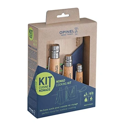 Immagine di Opinel Nomad Cooking Kit, Set di Coltelli Cucina per Campeggio