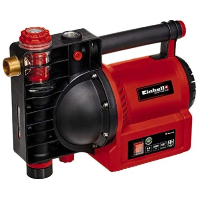 Immagine di Einhell GE GP 1145 ECO Pompa autoadescante (1100 W, portata max 4500 L/h, prevalenza 48 m, altezza aspirazione 8m, pressione 4,8 bar, indicatore di riempimento, prefiltro)