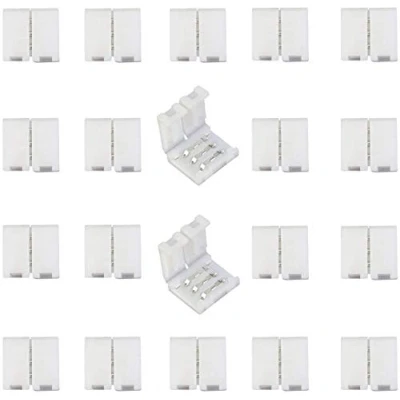 Immagine di BoHong 20pcs Connettore Rapido a Striscia LED RGB WS2811 WS2812B 3 Pin Pixel Strip Connector Larga 10mm Extender Nastro 5050 Indirizzabile Colore Sogno Adattatore con Contatti