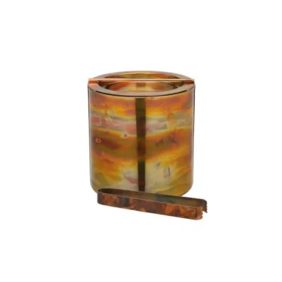 Immagine di BarCraft Secchiello Portaghiaccio in Acciaio Inox con Coperchio e Pinze, 1,5 Litri, Finitura Rame