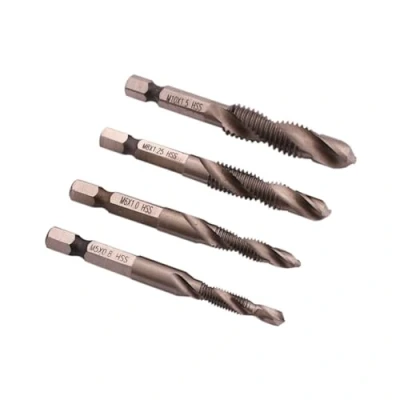 Immagine di Punta Trapano Maschio HSS M5 x 0.8mm Filettata con Attacco Esagonale, Filettatura Metrica