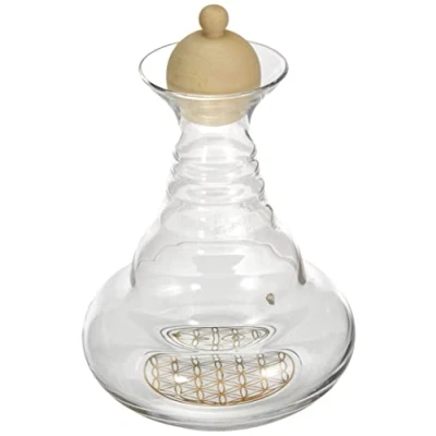 Immagine di Alladin Caraffa da 1,3 l, con tappo in legno di pino e fiore della vita dorato