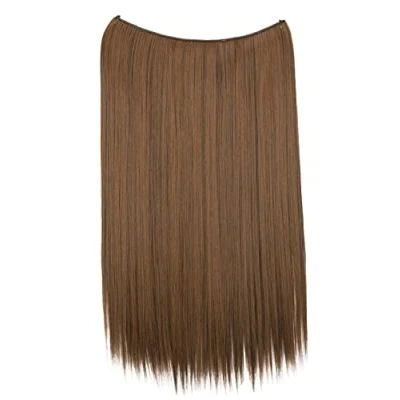 Immagine di CAISHA 50cm 1 Trama Extension Con Elastico Per Capelli Parrucchino Liscio Resistente Al Calore Marrone Scuro Riflessi Chiaro E119