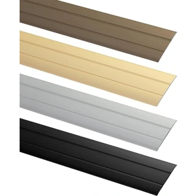 Immagine di ALPENSTAHL profilo di transizione autoadesivo per pavimenti, laminato e molto altro ancora, lunghezza 200 cm, larghezza 37 mm, inferiore in ottone dorato, 1 pezzo