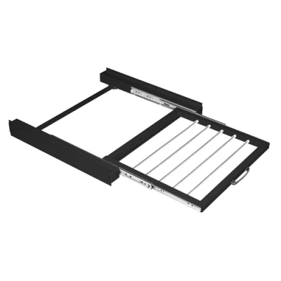 Immagine di Vonia telaio di collegamento per lavatrici, con portasciugamani estraibile, kit stacking universale, impilabile, corda a cricchetto, nero