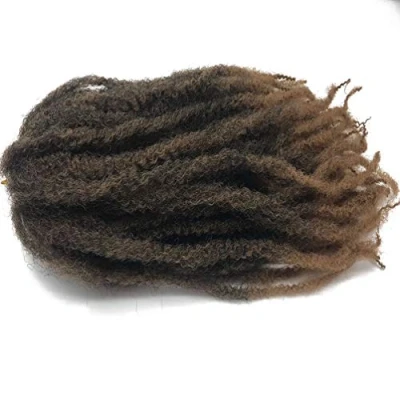 Immagine di Coolbers 18 pollici Marley capelli Ombre Brown Crochet Estensione Afro Kinky Curly Braids Synthetic Marleyybob ricci Jerry Curls (18 pollici, 1B / 27)