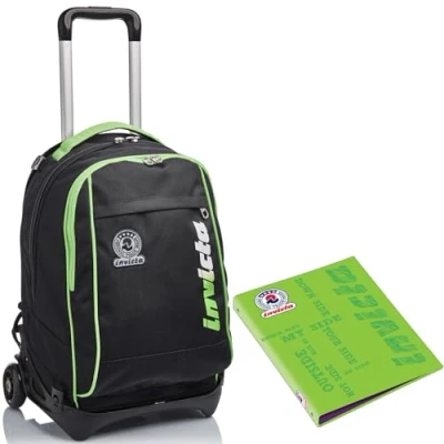 Immagine di Trolley New Tech Invicta, Kupang, Nero, 3 in 1 Zaino Sganciabile + Copertina ad Anelli