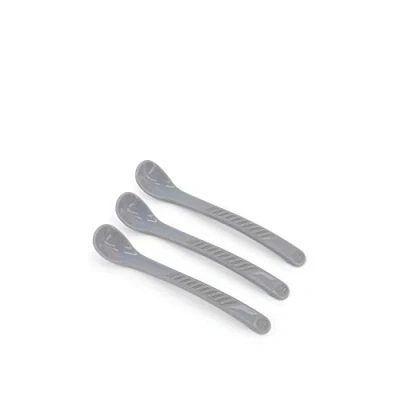 Immagine di Twistshake 3x Cucchiai per Bambini di Manico Lungo, lo Svezzamento, Neonato Cucchiaino, 4+ Mesi, Senza BPA, Grigio Pastello