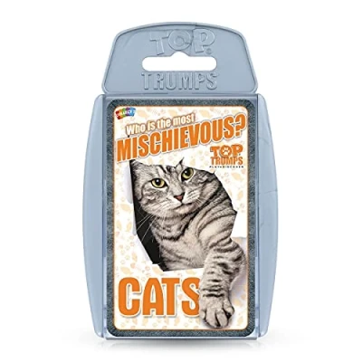 Immagine di Top Trumps Cats Classics Card Game, impara fatti sul gatto del Bengala, British Shorthair e il siberiano in questo gioco educativo imballato, 2 più giocatori è un ottimo regalo per bambini dai 6