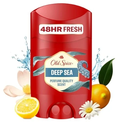Immagine di Old Spice Deep Sea Deodorante Stick senza alluminio per uomini da uomo con profumo a lunga durata, 50 ml