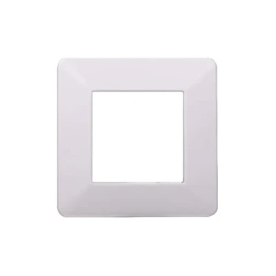 Immagine di Placca Compatibile Con Vimar Plana, Placche In Plastica, 1 Pezzo (2 Posti/Moduli,Bianco)