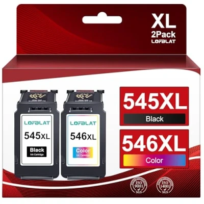 Immagine di LOFBLAT PG 545XL CL 546XL Cartucce Sostituzione per Canon 545 546 XL MG2550s MG2550 MG2950 TS3150 TR4550 TS3350 MX495 MX490 iP2800 iP2850 (Nero Tri Colore, 2 Pack)