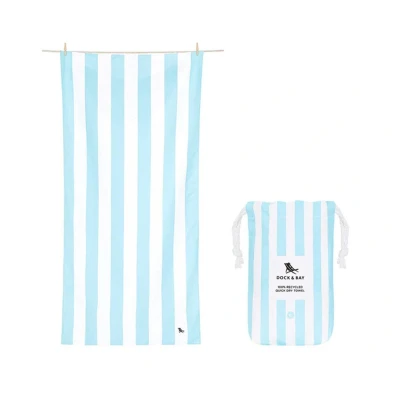 Immagine di Telo Spiaggia Large Microfibra Cabana Azzurro Pastello Personalizzato