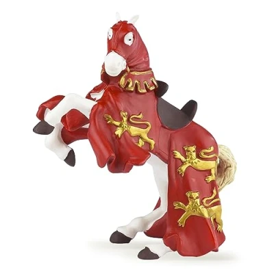 Immagine di Papo 39340 Cavallo di Re Riccardo, Colore Rosso Bianco Oro,