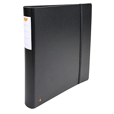 Immagine di Exacompta 51234E 1 Raccoglitore Exabinder con Bloc Notes e Chiusura Elastico 4 Anelli a D 30 mm Dorso 50 Dimensioni Esterne: 32x29 cm Per Formato A4 Maxi Colore nero