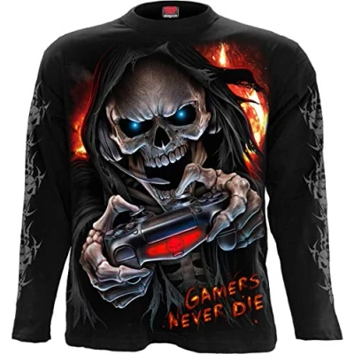 Immagine di Spiral Respawn Uomo Maglia Maniche Lunghe Nero L 100% Cotone Regular