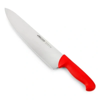 Immagine di Arcos Serie 2900 Coltello da Chef Cucina Lama Acciaio Inossidabile Nitrum 300 mm Manico Polipropilene Colore Rosso