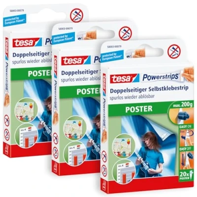 Immagine di tesa POWERSTRIPS® Poster Nastro biadesivo Bianco Contenuto: 60 pz.