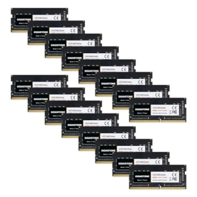 Immagine di 【DDR4 RAM】GIGASTONE 128GB Kit(16x8GB) DDR4 2666MHz(2400MHz or 2133MHz) PC4 21300(PC4 19200/17000) CL19 1.2V SODIMM 260pin Unbuffered Non ECC ideale Laptop Portatile alta prestazione Memoria Upgrade