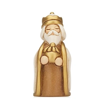 Immagine di THUN® Re Magio Baldassarre con Incenso Versione Bianca Statuine Presepe Classico Ceramica I Classici