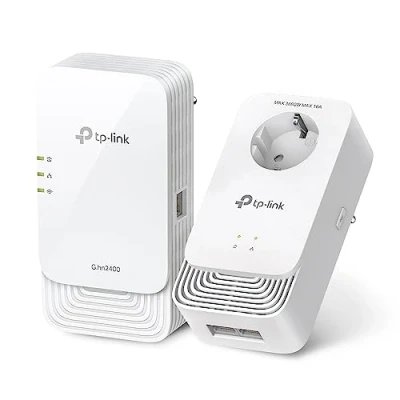 Immagine di TP Link PGW2440 KIT Powerline Passante G.hn2400, AX1800Mbps WiFi 6, MIMO, 3 Porte Gigabit Ethernet, Presa di Alimentazione Extra, Plug&amp;Play, EasyMesh