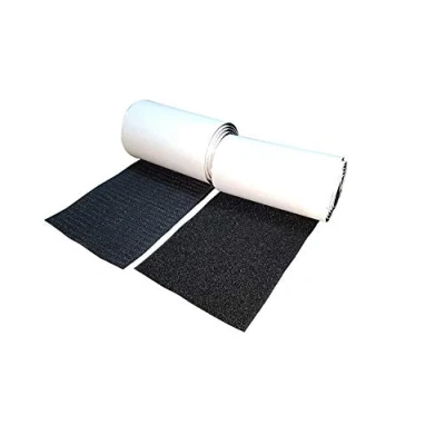 Immagine di 10 cm di larghezza ((ca 10,2 cm), chiusura a strisce autoadesive gancio e anello set con super Sticky colla tessuto nylon nero