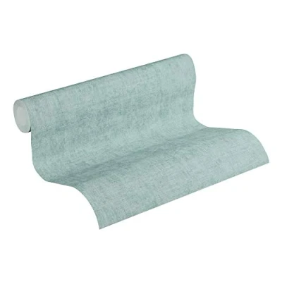 Immagine di Carta da parati Unita New Walls Cosy &amp; Relax A.S. Création tessuto non 10.05 m x 0.53 Blu Prodotto in Germania 374233 37423 3