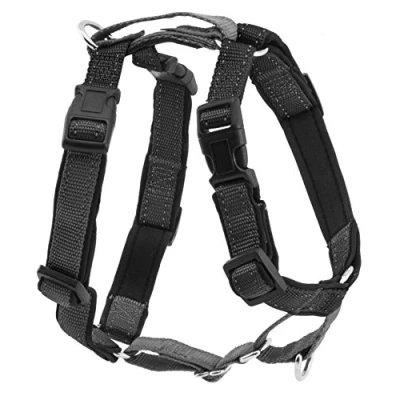 Immagine di PetSafe 3 in 1 Imbracatura per Cani Anti Tiro, Regolabile, Imbottita, Riflettente, Cintura di Sicurezza Auto, Corsa e Camminata, Nero, S