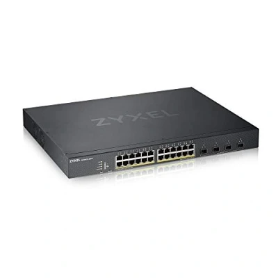 Immagine di Zyxel Switch PoE + Smart Managed Ethernet 24 porte Gigabit con 375 Watt Budget e 4 slot SFP 10G, modalità Cloud ibrida [XGS1930 28HP]