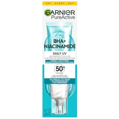 Immagine di Garnier Pure Active BHA + Niacinamide Fluid Antiimperfezioni SPF50+, 40 ml