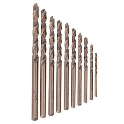 Immagine di Punte Elicoidali da 10 Pezzi HSS, Set di HSS CO, per Perforazione Metalli, Trapano Al Cobalto M35, su Acciaio Inossidabile,(1 mm)