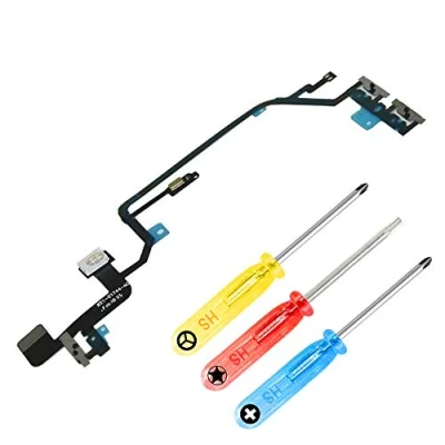 Immagine di MMOBIEL Tasto Power/Volume Pulsante Compatibile con iPhone XR 6.1 inch 2018 Power On off Button/Controllo Volumo Cavo Flessibile di Ricambio incl Mute, Flash, Microfono e Cacciaviti